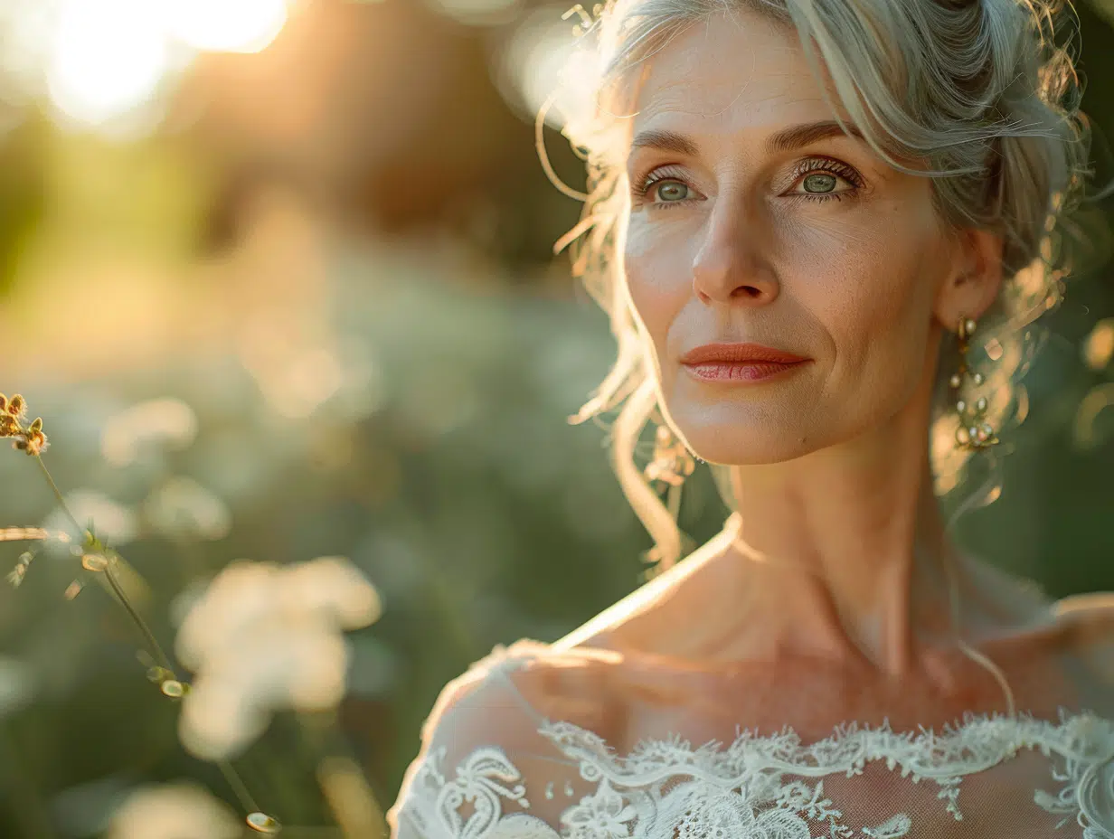 Sélection robes de mariée pour femmes de 50 ans : élégance et tendances