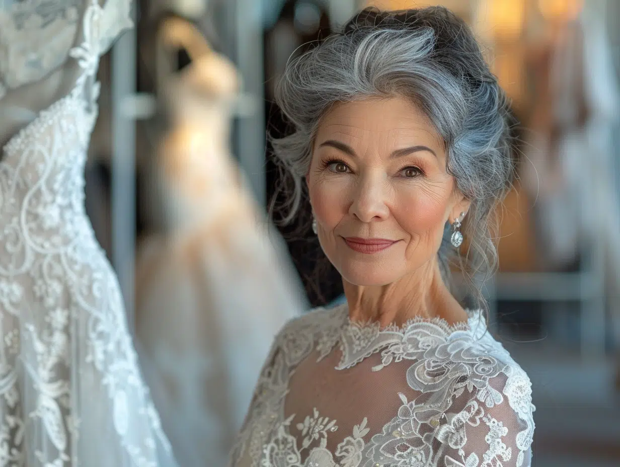 Sélection robe de mariée 50 ans : élégance et tendances actuelles