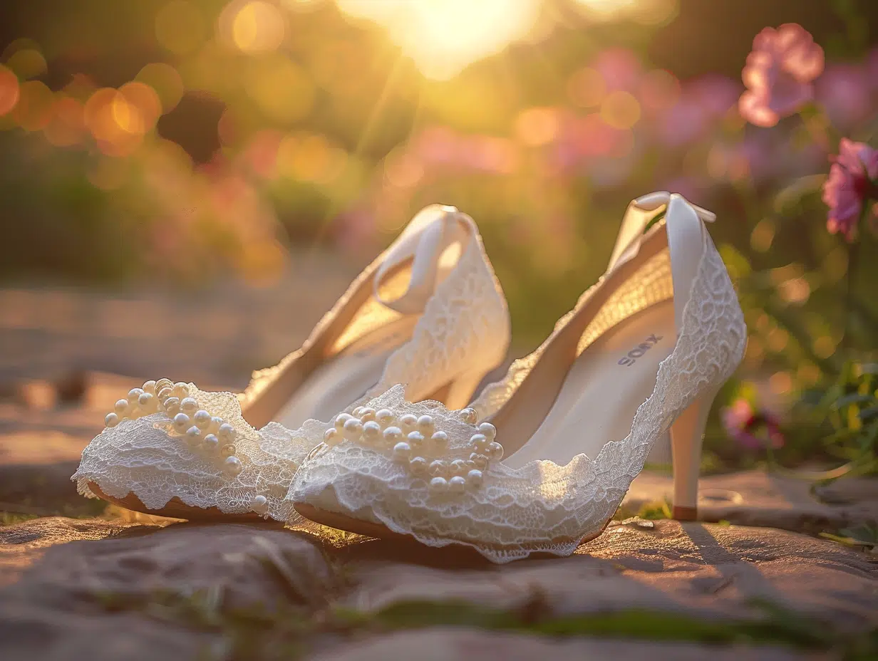 Chaussures compensées pour mariage : élégance et confort assurés
